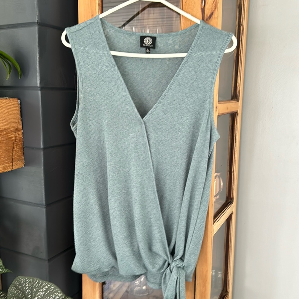 Bobeau Faux wrap side tie tank